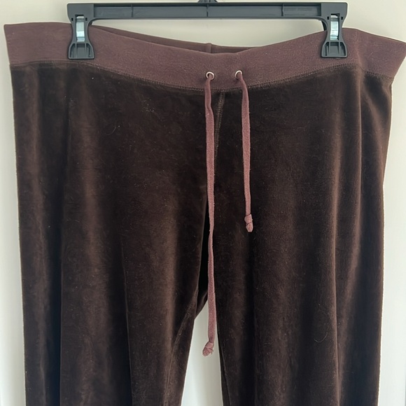 🛍️Juicy Couture Vintage Y2k (1999-2000) Velour Pants Brown XXL (12-14?) - Picture 6 of 8